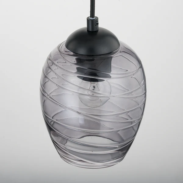 Pendelleuchte Cutler - Eisen / Rauchglas - 3-flammig - Image 7