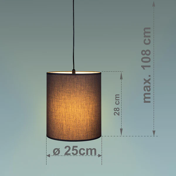 Pendelleuchte Deku IV - Baumwollstoff / Kunststoff - 1-flammig - Image 8