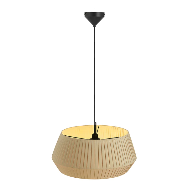 Pendelleuchte Dicte I - Baumwolle / Stahl - 1-flammig - Beige - Beige - Image 5