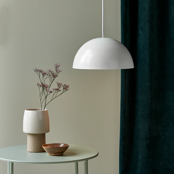 Pendelleuchte Ellen - Stahl - 1-flammig - Weiß - Durchmesser: 30 cm - Image 2