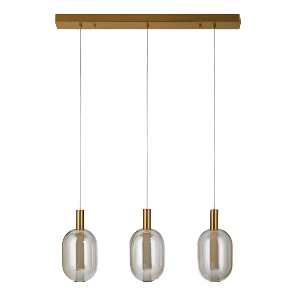 Pendelleuchte EXEMLAR - Farbglas / Aluminium - 3-flammig - Flammenanzahl: 3 - Image 2
