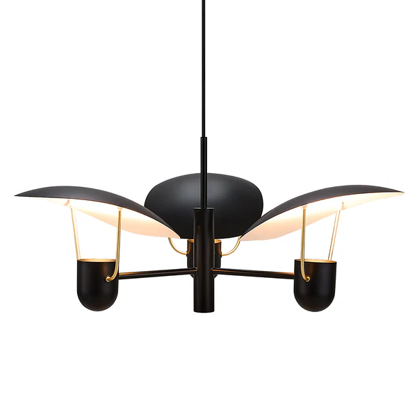 Pendelleuchte Fabiola - Aluminiumguss - Schwarz - 1-flammig