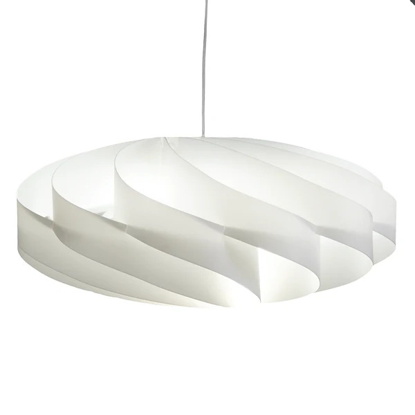 Pendelleuchte Flat I - Polyacryl - 3-flammig - Weiß