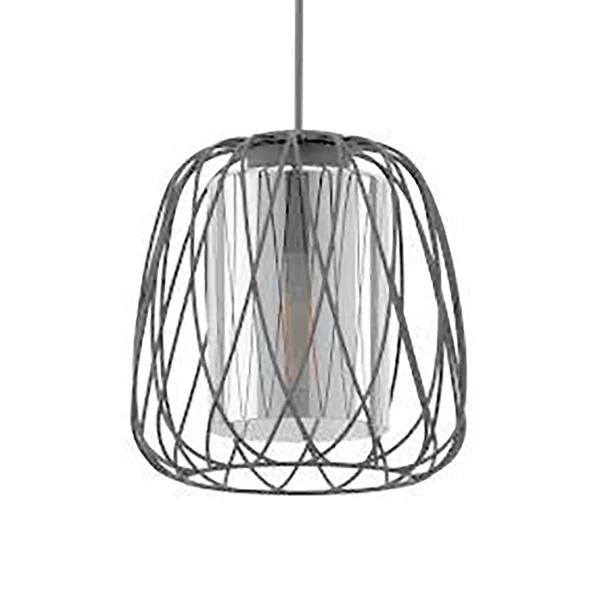 Pendelleuchte Floresta I - Rauchglas / Stahl - 1-flammig