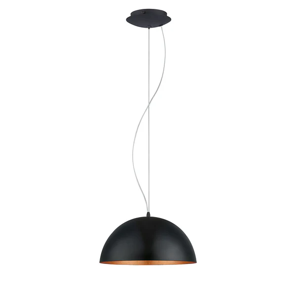 Pendelleuchte Gaetano I - Stahl - 1-flammig - Schwarz / Kupfer - Durchmesser Lampenschirm: 53 cm - Image 3