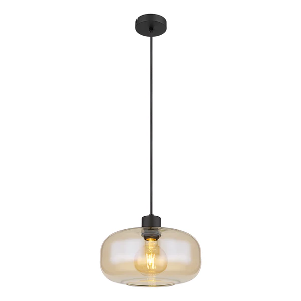 Pendelleuchte Giuseppe - Farbglas / Eisen - 1-flammig - Beige - Image 6