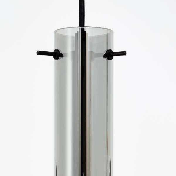 Pendelleuchte Glasini - Eisen / Rauchglas - Schwarz - Flammenanzahl: 1 - Image 5