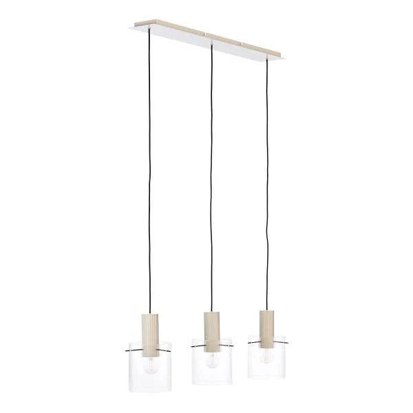 Pendelleuchte Göteburg - Aluminium / Klarglas - Beige - Flammenanzahl: 3 - Image 5