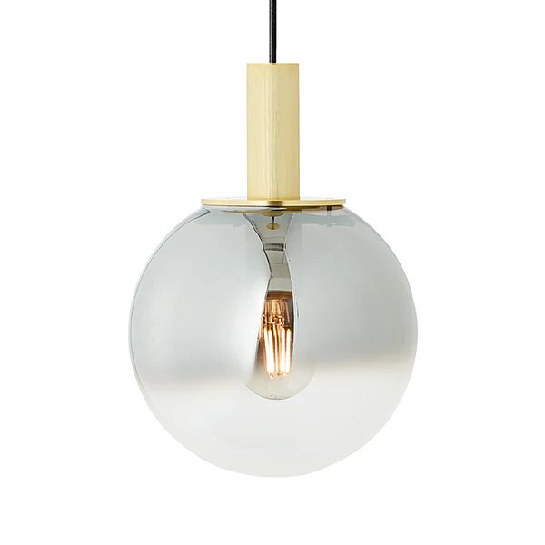 Pendelleuchte Gould I - Rauchglas / Aluminium - 1-flammig