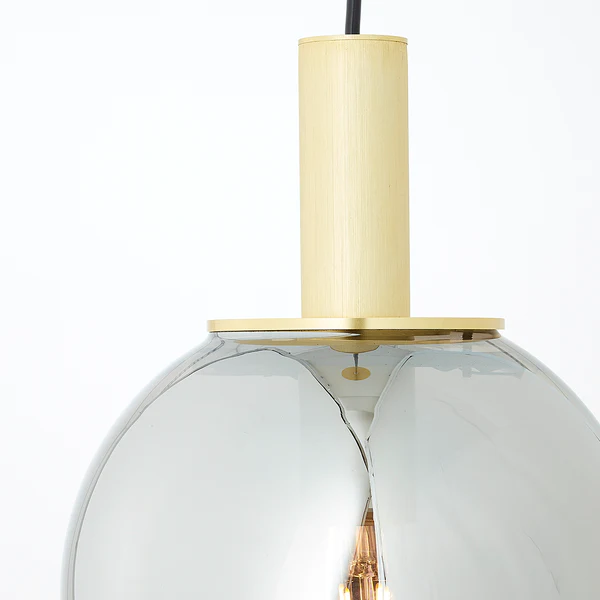 Pendelleuchte Gould I - Rauchglas / Aluminium - 1-flammig - Image 4