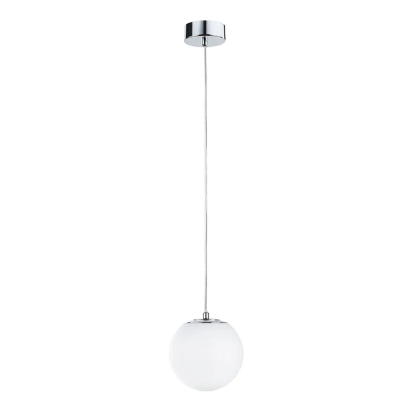 Pendelleuchte Gove - Opalglas / Chrom - 1-flammig - Chrom - Image 6