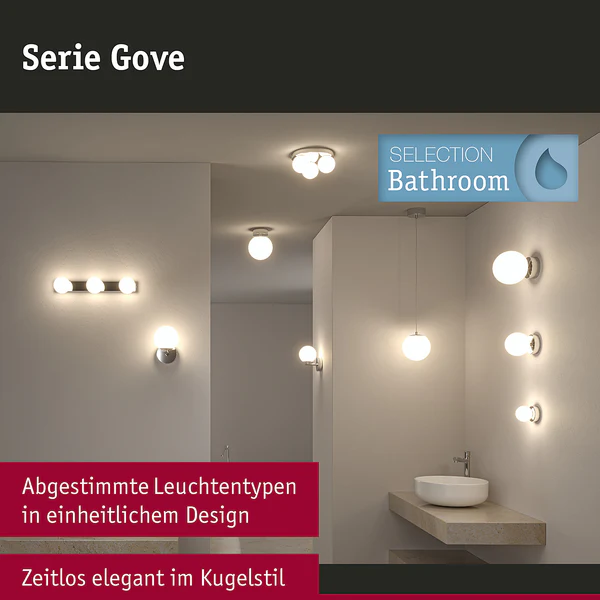 Pendelleuchte Gove - Opalglas / Chrom - 1-flammig - Chrom - Image 8