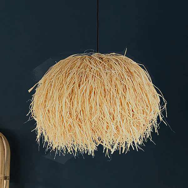 Pendelleuchte Grass - Beige - Pflanzenblatt - 53 x 150 x 53 cm