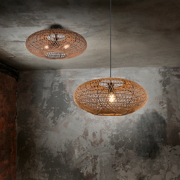 Pendelleuchte Hedda - Rattan / Stahl - 1-flammig - Image 4