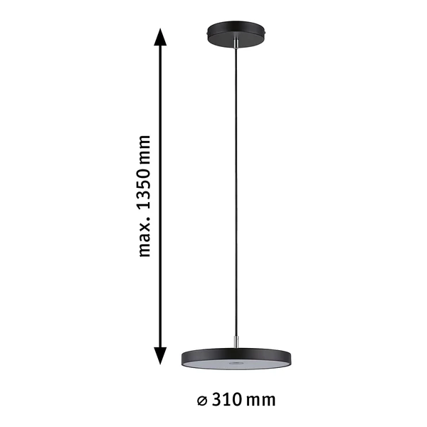 Pendelleuchte Hildor - Aluminium / Kunststoff - Schwarz - 1-flammig - Image 9