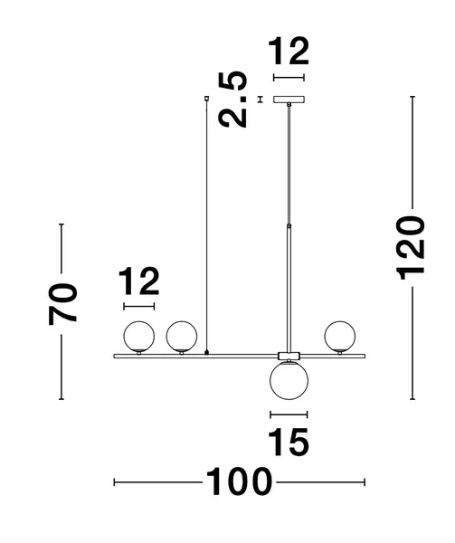 Pendelleuchte Impero Typ A - Aluminium - 4-flammig - Image 9