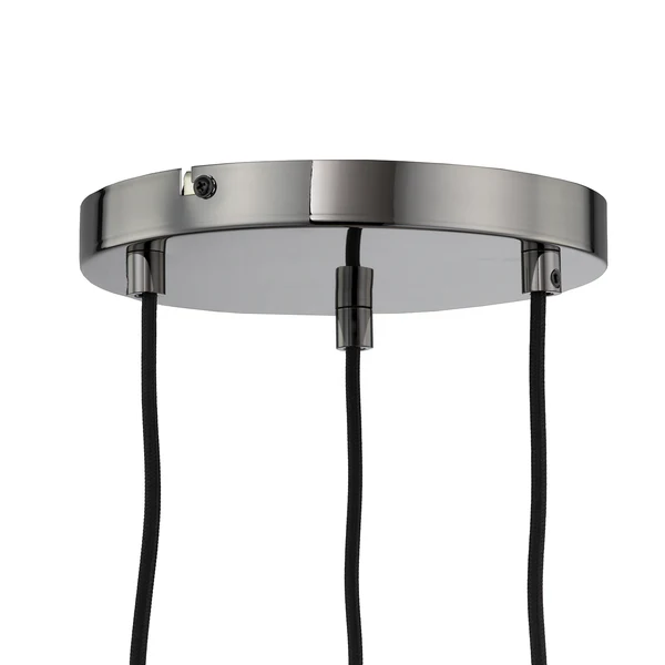 Pendelleuchte KOLIND 3-flammig - Metall Grau glänzend / Rauchglas - Image 5