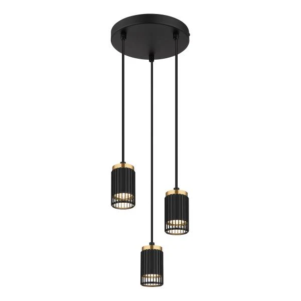 Pendelleuchte Korben Typ A - Eisen - 3-flammig - Schwarz - Image 3