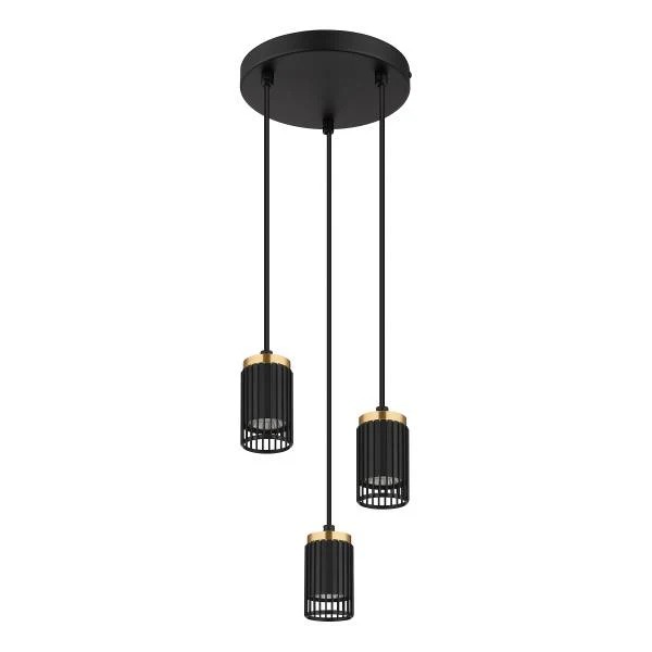 Pendelleuchte Korben Typ A - Eisen - 3-flammig - Schwarz - Image 4