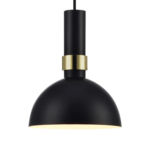 Pendelleuchte Larry I - Edelstahl - 1-flammig - Messing