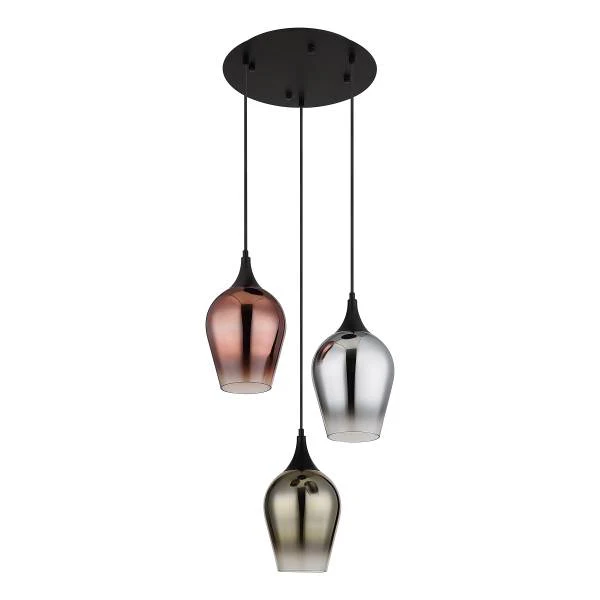 Pendelleuchte Lavus Typ B - Farbglas / Eisen - 3-flammig - Multicolor - Image 4