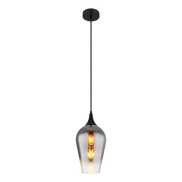 Pendelleuchte Lavus Typ D - Farbglas / Eisen - 1-flammig - Silber - Image 3