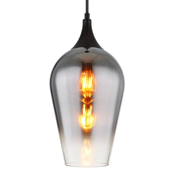 Pendelleuchte Lavus Typ D - Farbglas / Eisen - 1-flammig - Silber - Image 5
