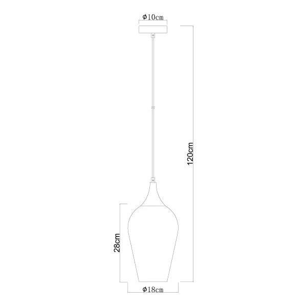 Pendelleuchte Lavus Typ D - Farbglas / Eisen - 1-flammig - Silber - Image 6