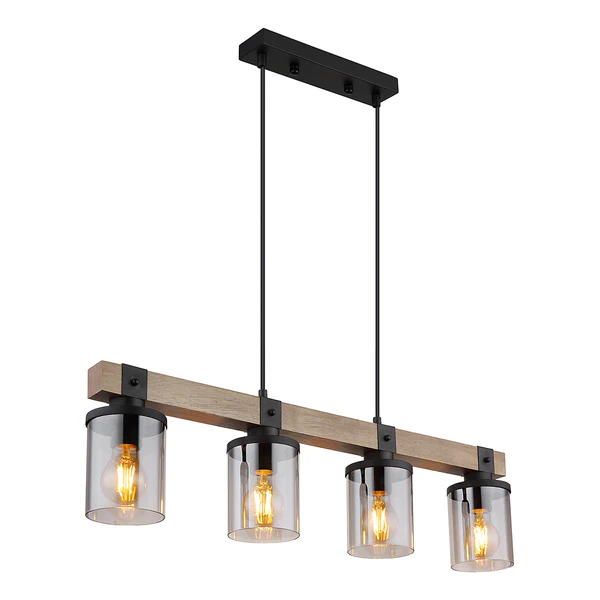 Pendelleuchte Lila Typ A - Farbglas / Eisen - 4-flammig - Image 3
