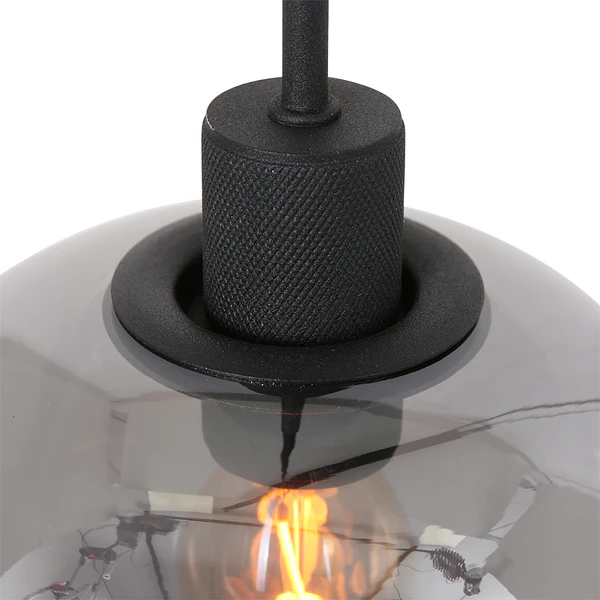 Pendelleuchte Lotus 1-flammig - Aluminium - Schwarz - Durchmesser: 25 cm - Image 10