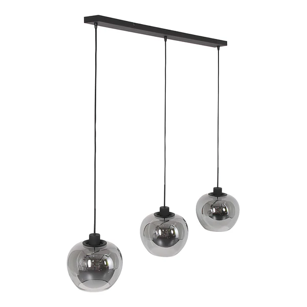 Pendelleuchte Lotus 3-flammig - Aluminium - Schwarz - 132 x 150 cm - Image 4