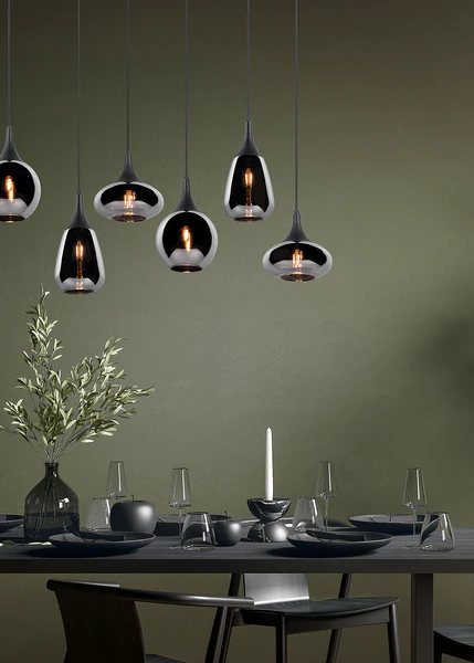 Pendelleuchte Lumina - Glas / Stahl - Flammenanzahl: 6 - Image 2