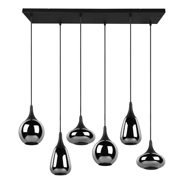 Pendelleuchte Lumina - Glas / Stahl - Flammenanzahl: 6 - Image 6