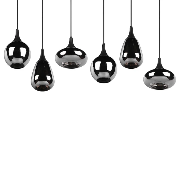 Pendelleuchte Lumina - Glas / Stahl - Flammenanzahl: 6 - Image 8