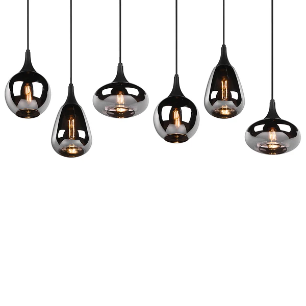 Pendelleuchte Lumina - Glas / Stahl - Flammenanzahl: 6 - Image 9