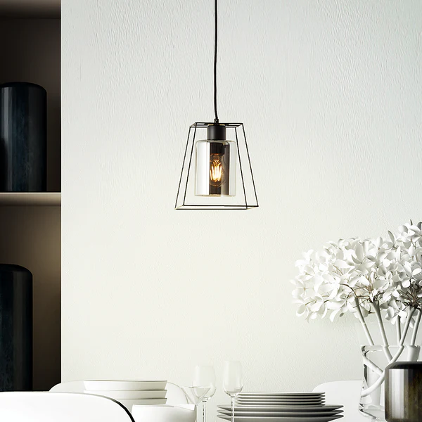 Pendelleuchte Luxor I - Rauchglas / Eisen - 1-flammig - Image 3