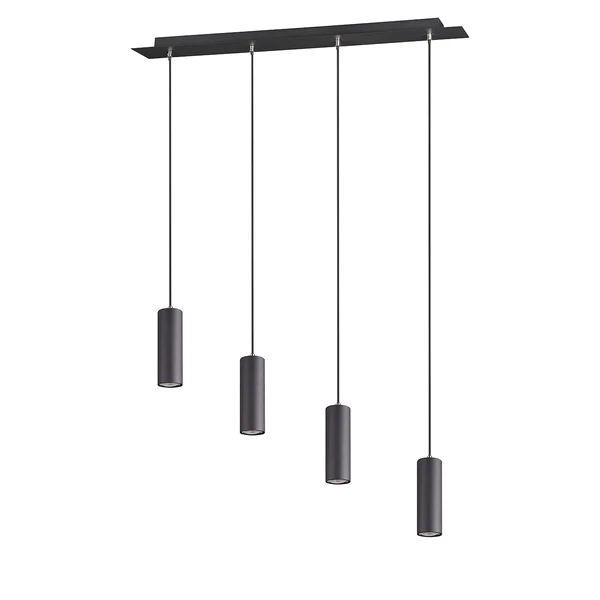 Pendelleuchte Marley II - Eisen - 4-flammig - Schwarz - Image 3