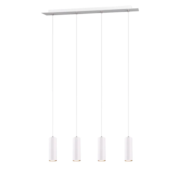 Pendelleuchte Marley II - Eisen - 4-flammig - Weiß - Image 2