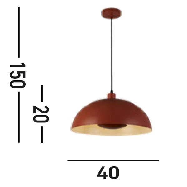 Pendelleuchte Mars - Stahl - 1-flammig - Orange - Image 5