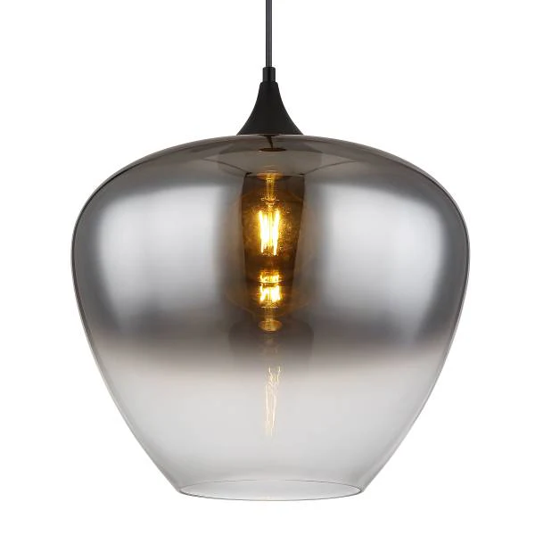 Pendelleuchte Maxy Typ P - Rauchglas / Eisen - 1-flammig