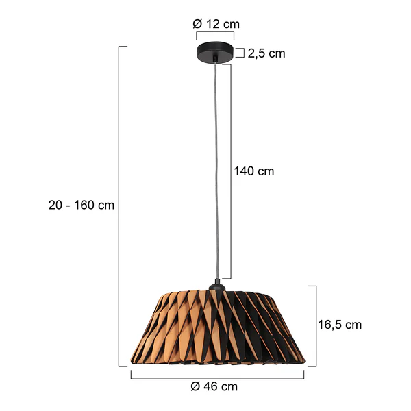 Pendelleuchte Maze Typ B - Bambus - 1-flammig - Braun - Image 14