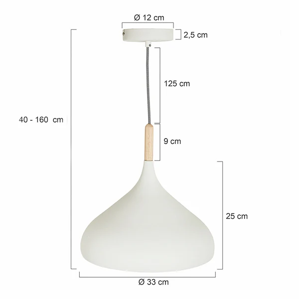 Pendelleuchte Mexlite XVII - Aluminium / Buche massiv- 1-flammig - Weiß - Image 4