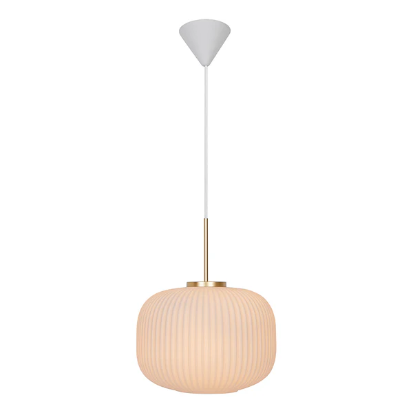 Pendelleuchte Milford - Milchglas - 1-flammig - Grau - 30 x 38 cm - Image 4