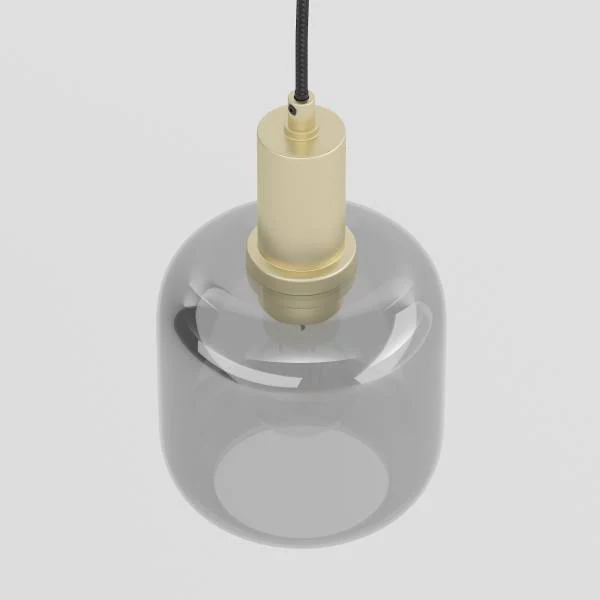 Pendelleuchte MOME 1-flammig - Rauchglas / Eisen - Messing - Image 10
