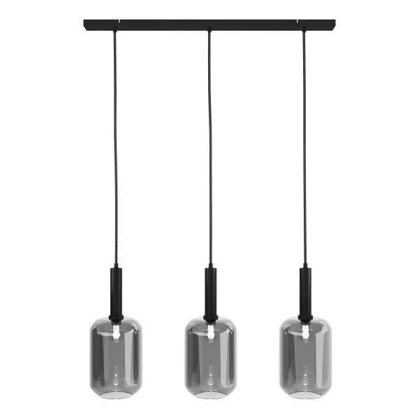 Pendelleuchte MOME 3-flammig - Rauchglas / Eisen - Image 6