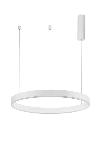 Pendelleuchte Motif Typ A - Aluminium - 1-flammig - Weiß - Durchmesser: 60 cm - Image 3