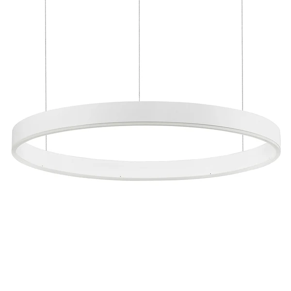 Pendelleuchte Motif Typ A - Aluminium - 1-flammig - Weiß - Durchmesser: 80 cm