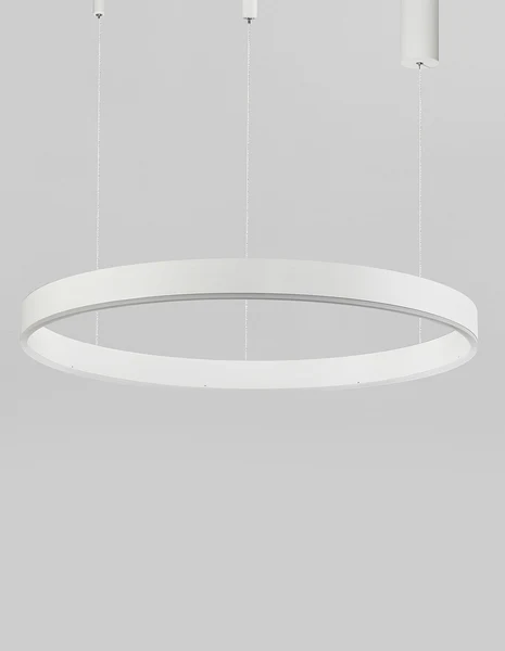 Pendelleuchte Motif Typ A - Aluminium - 1-flammig - Weiß - Durchmesser: 80 cm - Image 4