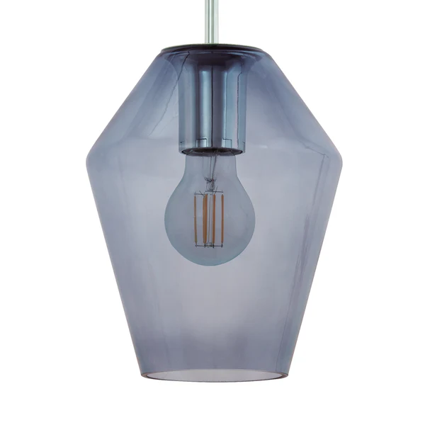 Pendelleuchte Murmillo I - Glas / Stahl - 1-flammig