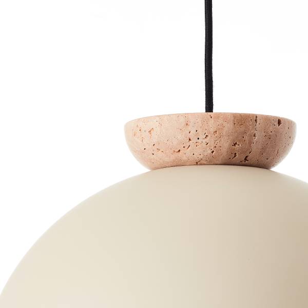 Pendelleuchte Nalam Marmor - Eisen / Marmor - Beige - 1-flammig - Image 8